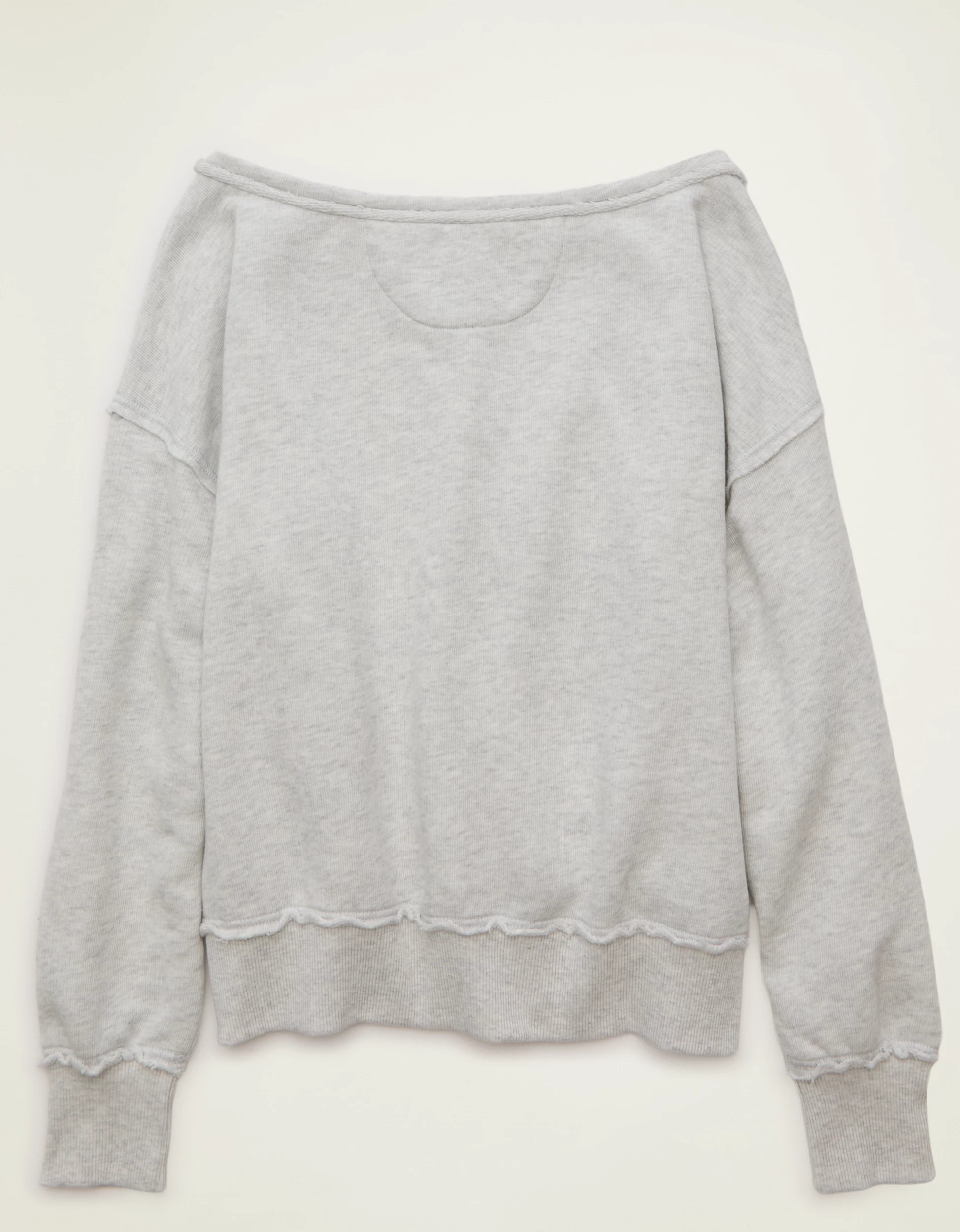 AE Dreamy Fleece Off-the-Shoulder Sweatshirt | American Eagle Outfitters (US & CA)