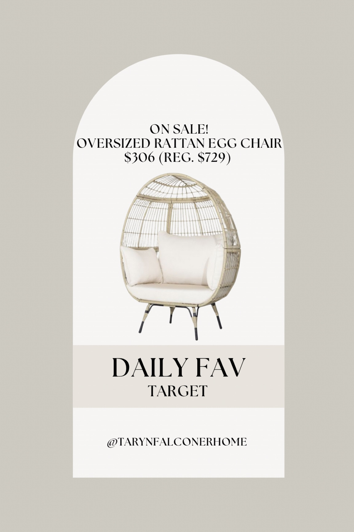 Oversized rattan egg chair ON SALE!

Outdoor furniture, patio finds, outdoor decor, neutral home, patio styling, patio furniture, spring find, summer patio, egg chair

#LTKhome #LTKSeasonal