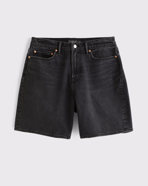 Athletic Loose Denim Short | Abercrombie & Fitch (US)