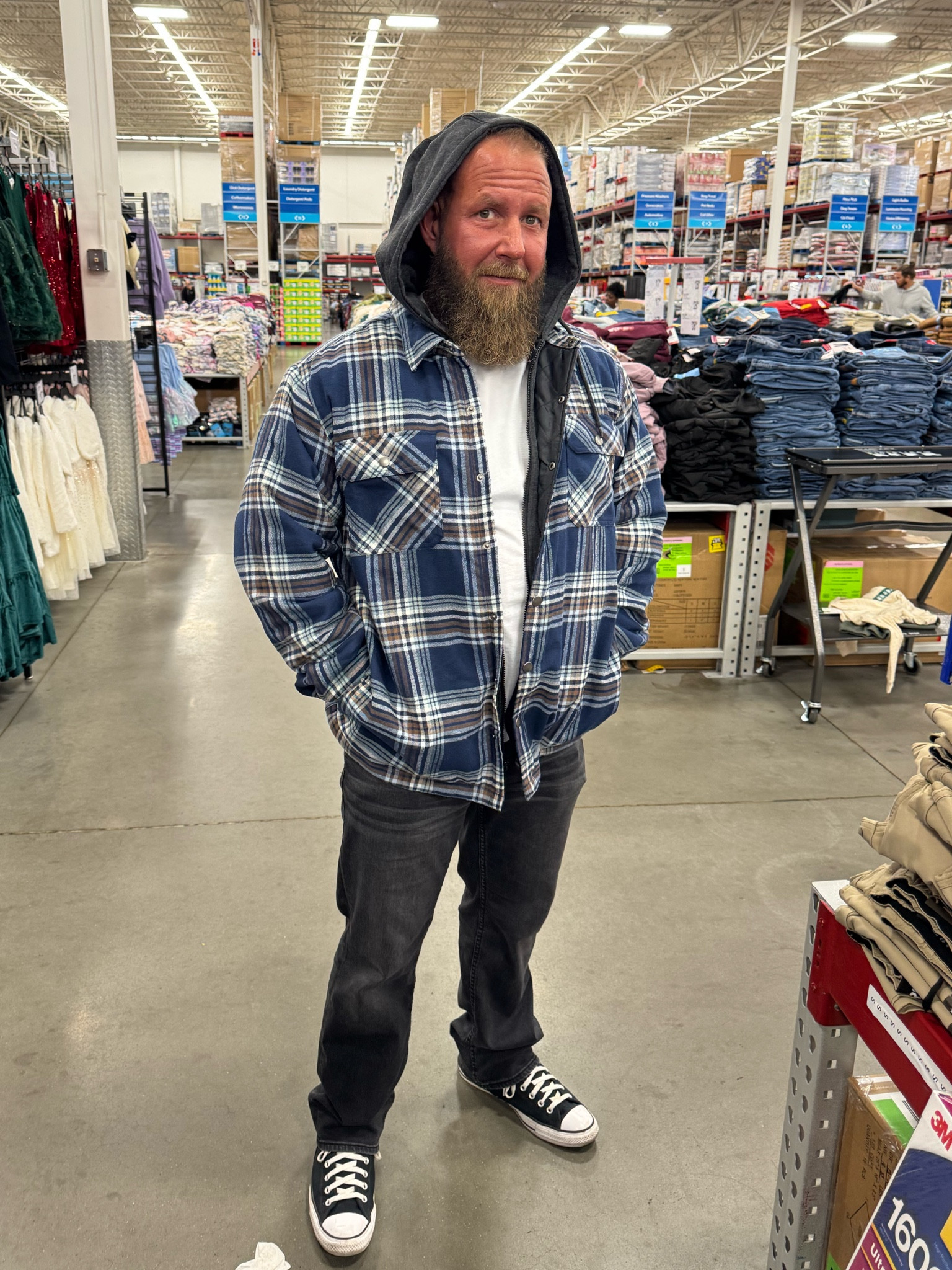 The perfect plaid flannel hooded jacket for men that is under $30 from Sam’s Club. He’s 5’11 230lbs wearing an XL 

#LTKSeasonal #LTKFindsUnder50 #LTKMens