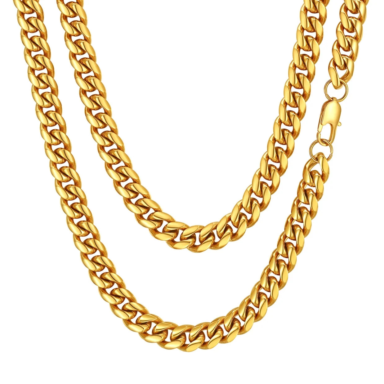 ChainsProMax Men Chain Gold Plated Necklace Stainless Steel Hiphop Rapper Jewelry Mens Gifts for ... | Walmart (US)