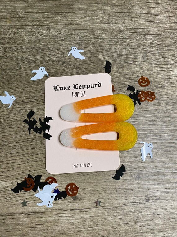 Candy Corn Hair Clips  Halloween Hair Clips  set of 2 hair | Etsy | Etsy (US)