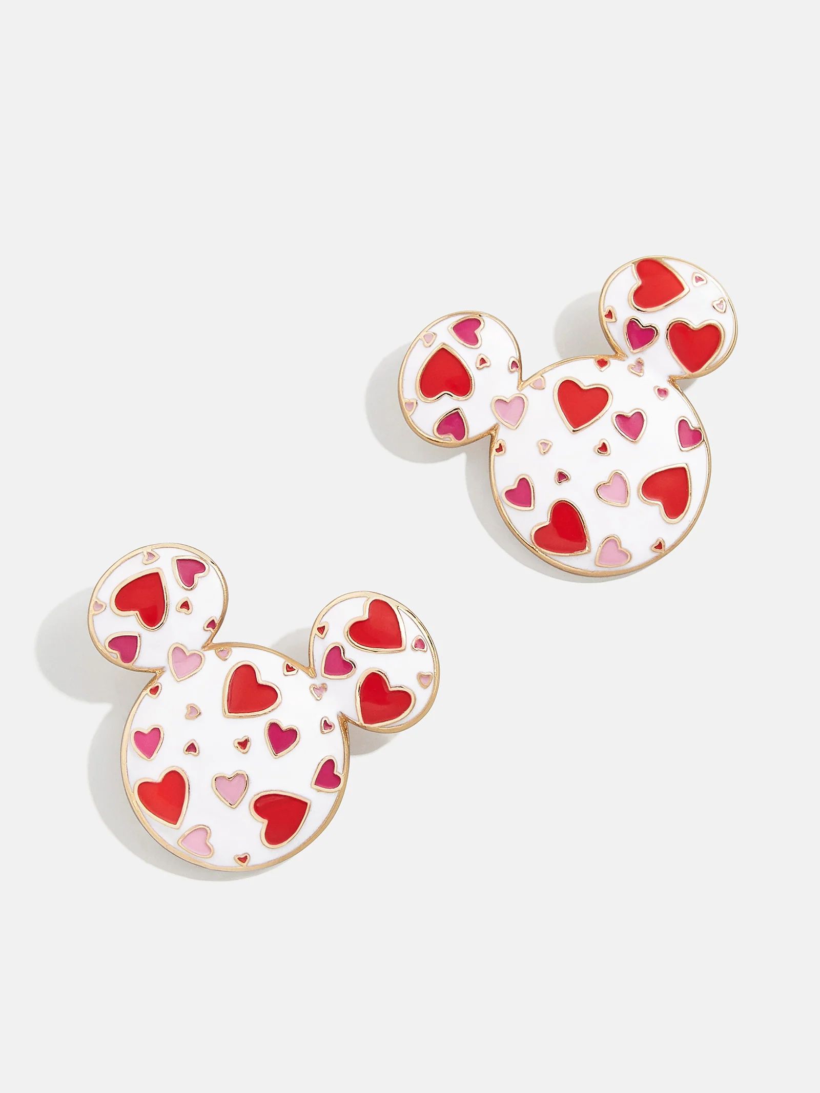 Mickey Mouse Disney Repeating Hearts Earrings - Red/White | BaubleBar (US)