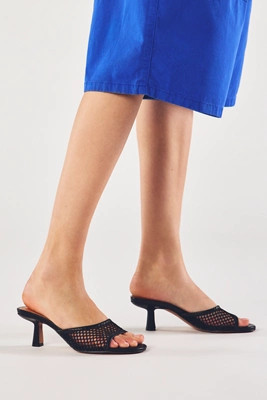 Bibi Lou Mesh Open-Toe Mule Heels | Anthropologie (US)