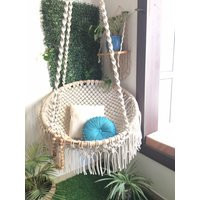Hanging Chair, Swing Chair, Macrame Hanging Chair, Indoor Swing, Hammock Reading Adult Swing Chair | Etsy (US)