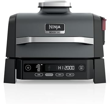 Ninja Woodfire Outdoor Grill & Smoker, 6-in-1 Functionality, Grill, Smoke, Bake, Roast, Air Fry, ... | Amazon (US)