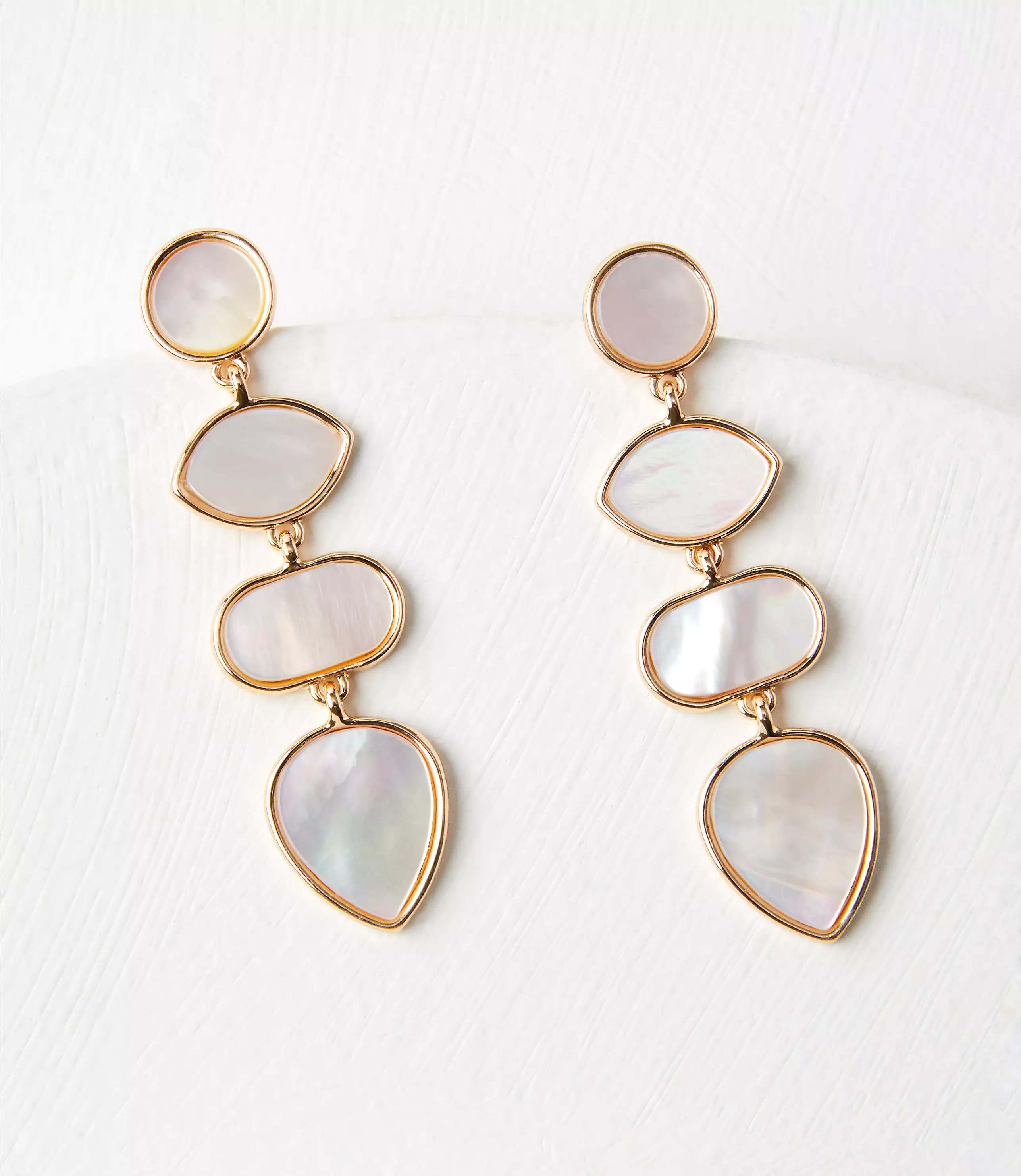 Mother Of Pearl Linear Earrings | LOFT