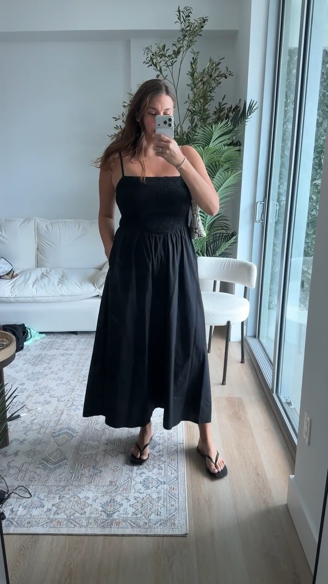 An easy black summer dress moment that works for day or night. Simple, flattering, and effortless — just add sandals now or layer it up with a jacket when temps drop. One of those pieces you’ll keep reaching for.

Keywords: black midi dress, summer dress outfit, black dress outfit, neutral wardrobe staples, capsule wardrobe essentials, minimalist fashion, casual summer outfit, vacation outfit ideas, everyday dress, women’s fashion finds

#LTKootd #LTKTall #LTKSeasonal