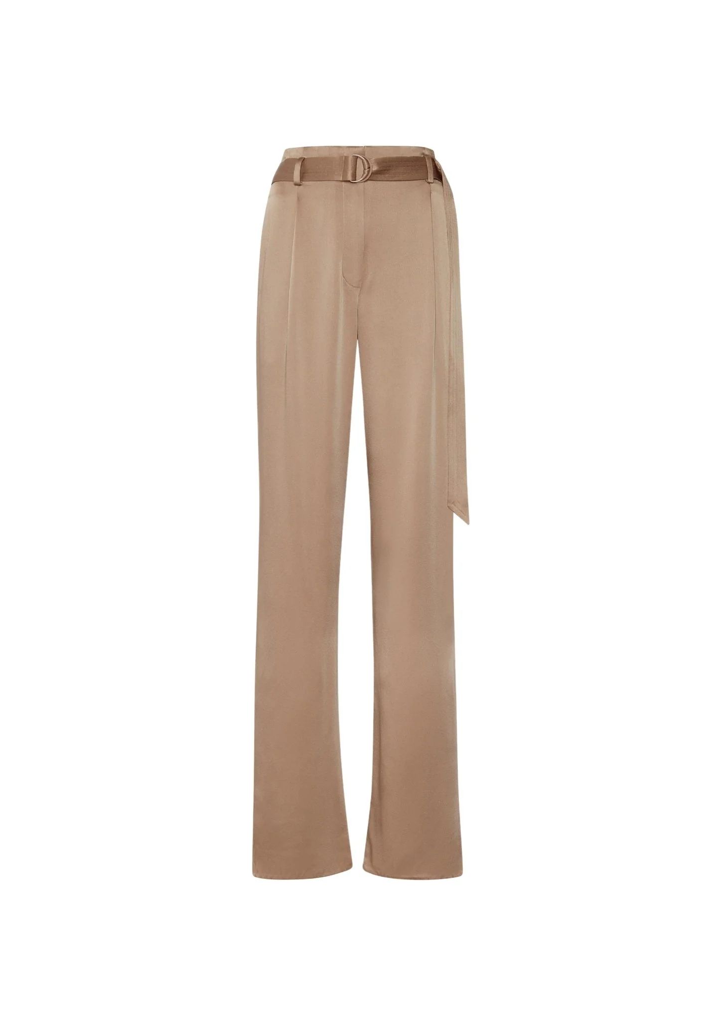 Satin High Waisted Belted Pant | LAPOINTE