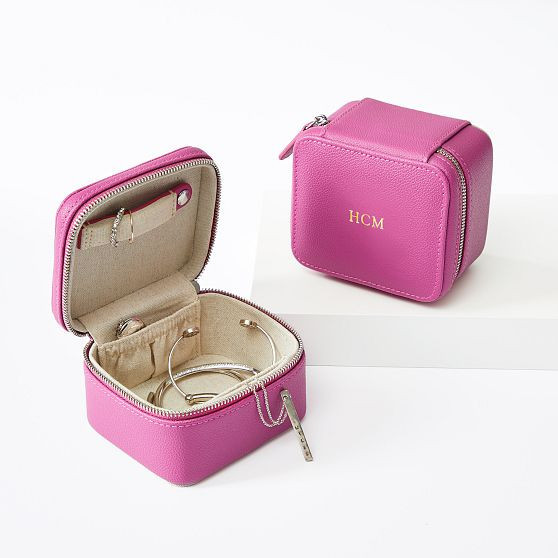 Petite Travel Jewelry Case, Orchid, Foil Debossed | Mark and Graham