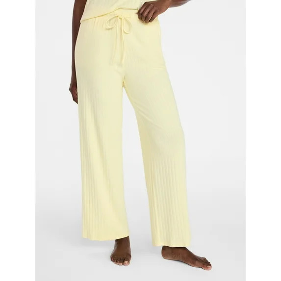 Joyspun Women’s Pointelle Knit Sleepwear Pants, 30'' Inseam, Sizes XS-3X | Walmart (US)