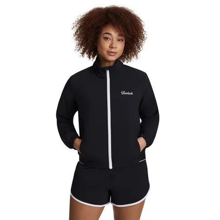 Reebok Women's and Women's Plus Courtside Full Zip Jacket, Sizes XS-4X | Walmart (US)