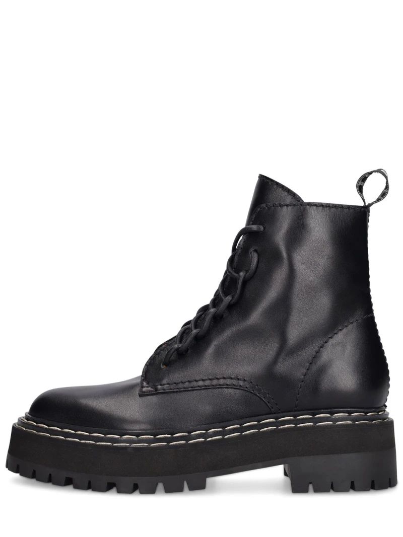 30mm lug sole leather combat boots - Proenza Schouler - Women | Luisaviaroma | Luisaviaroma