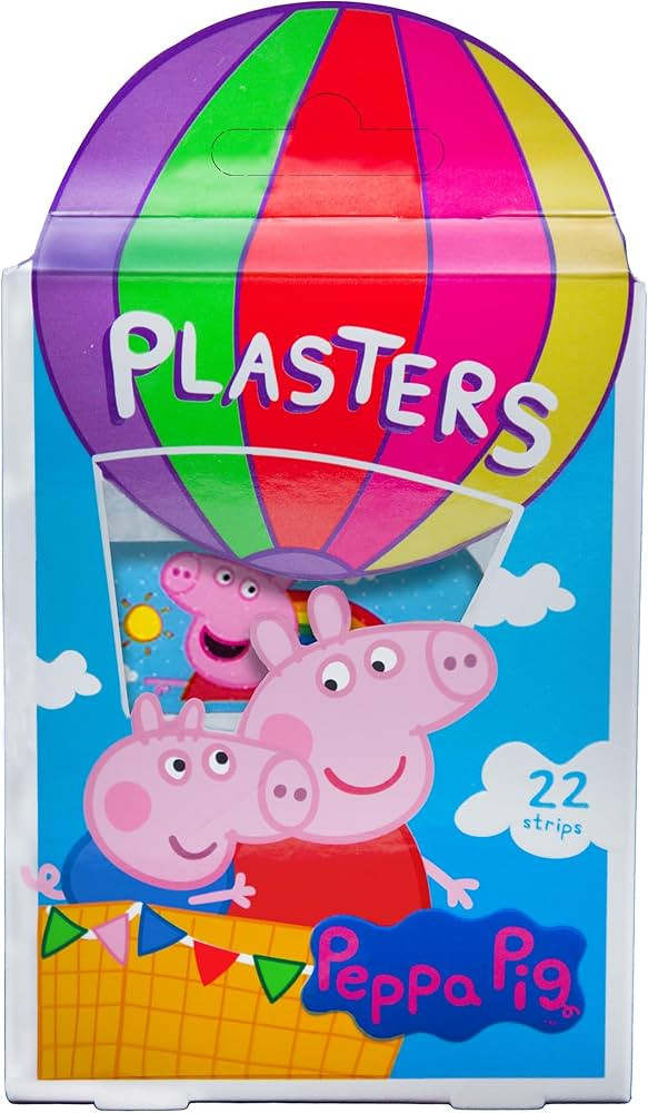 Jellyworks Peppa Pig Plasters for Kids | x22 Strips | 4 Sizes | Latex Free | Hypoallergenic | Was... | Amazon (UK)