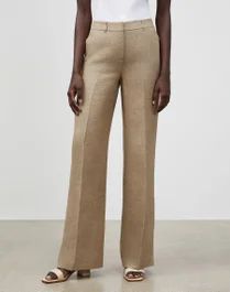 Dalton Wide-Leg Pant In Moda Linen | Lafayette 148 NY