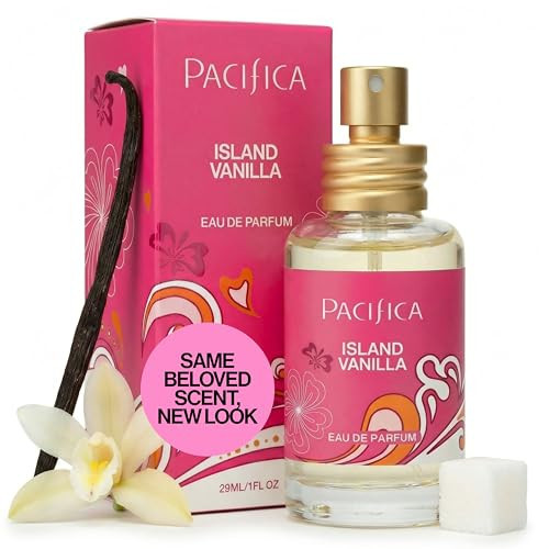 Pacifica Island Vanilla Perfume – Clean Vanilla Fragrance for Women - Warm Tropical Aroma - Long-Lasting Clean Beauty Non Toxic Scent, Vegan & Cruelty-Free, 1 oz Travel-Friendly Spray | Amazon (US)