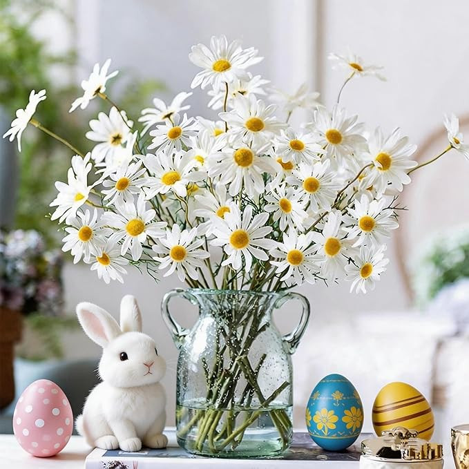 AmyHomie Artificial Flowers,10 pcs Silk Daisy, Artificial Gerber Daisy for Home Decoration, Fake ... | Amazon (US)