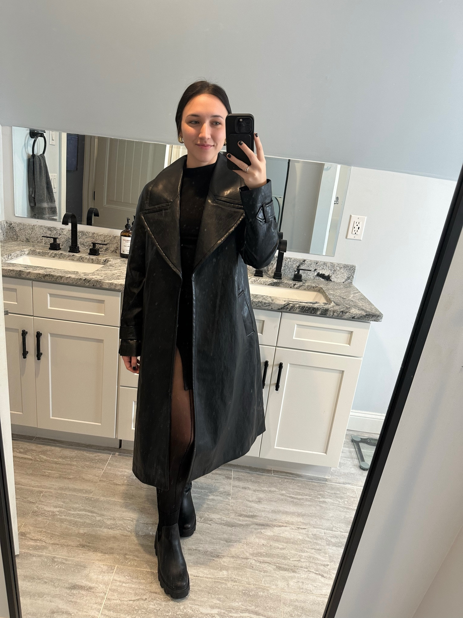 This leather trench coat IS the outfit. fall outfit 🖤

#LTKparties #LTKstyletip #LTKsalealert
