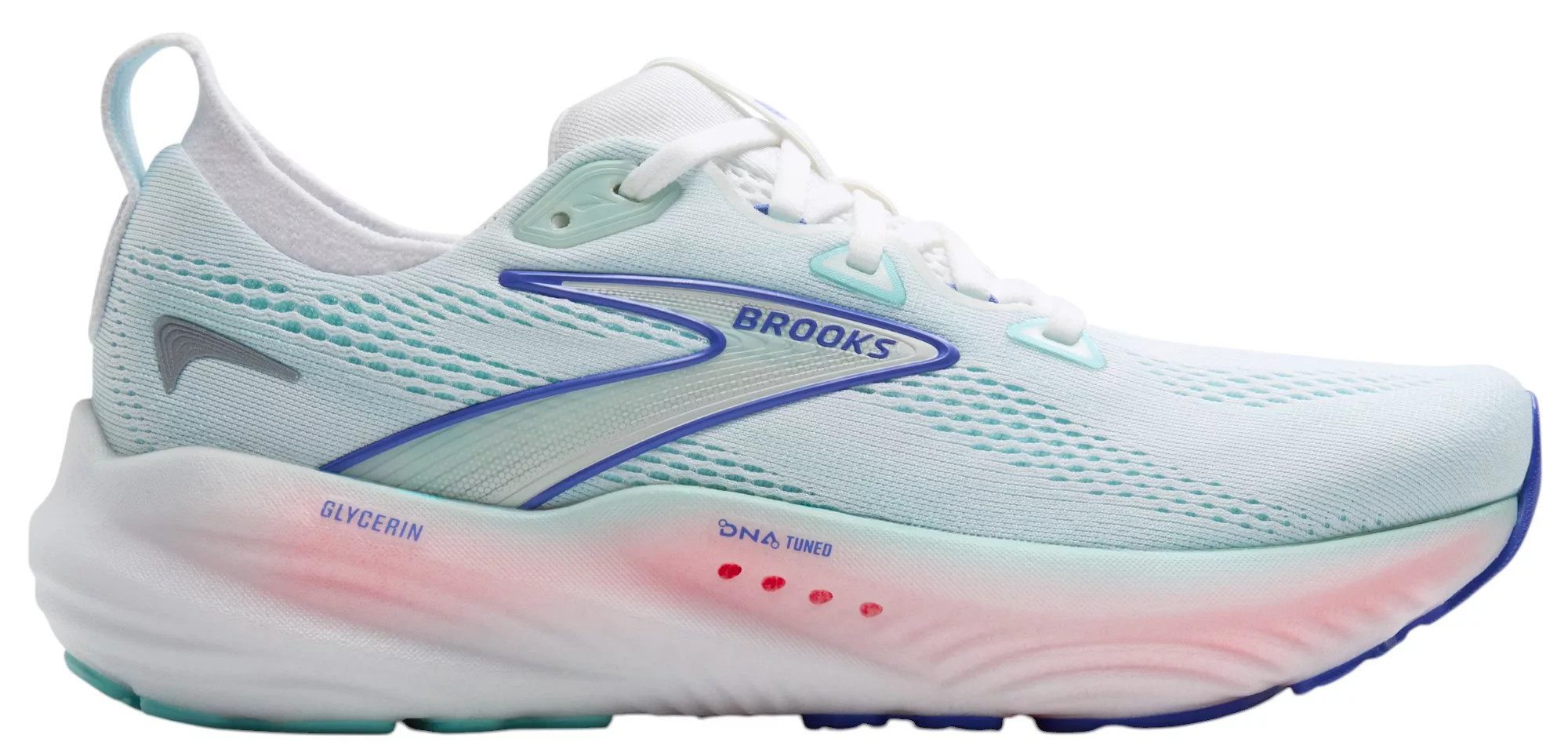 Brooks Women's Glycerin 22 Running Shoes, Size 6, White/Brown/Blue | Going Going Gone