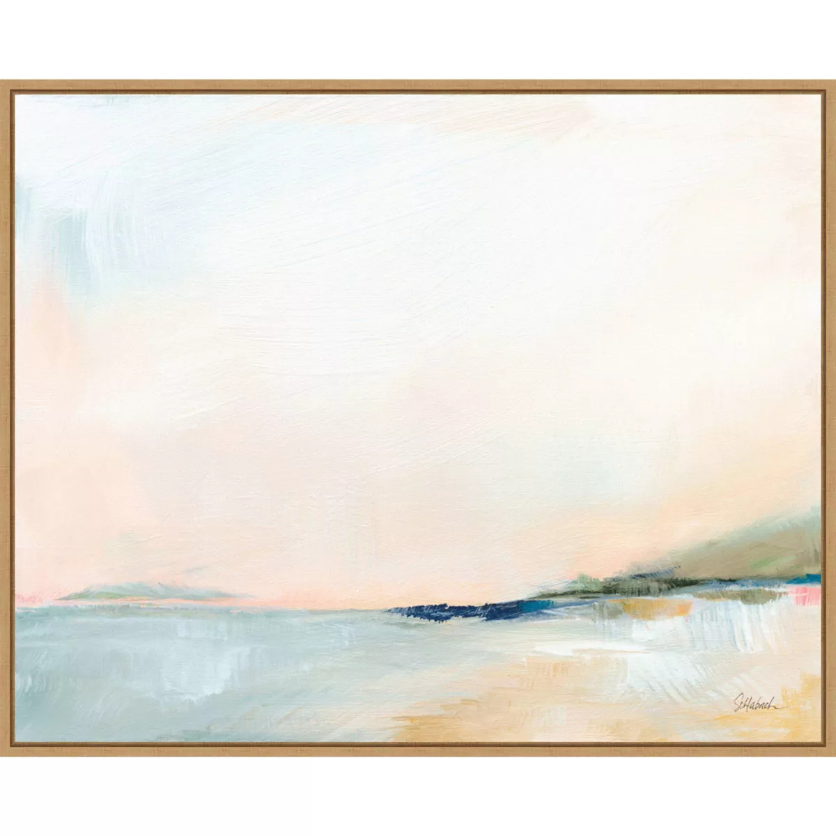 Amanti Art 28"x23" Open Sky Over Water by Sue Schlabach Framed Wall Art Print: Serene Seascape Ca... | Target