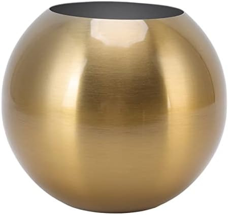 Haofy Round Vase Nordic Style Modern Stainless Steel Small Flower Vase Ornament Living Room Office T | Amazon (US)