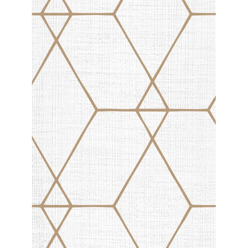 Stimsone Hexagon Art Deco Paintable Peel and Stick Wallpaper Panel | Wayfair Professional
