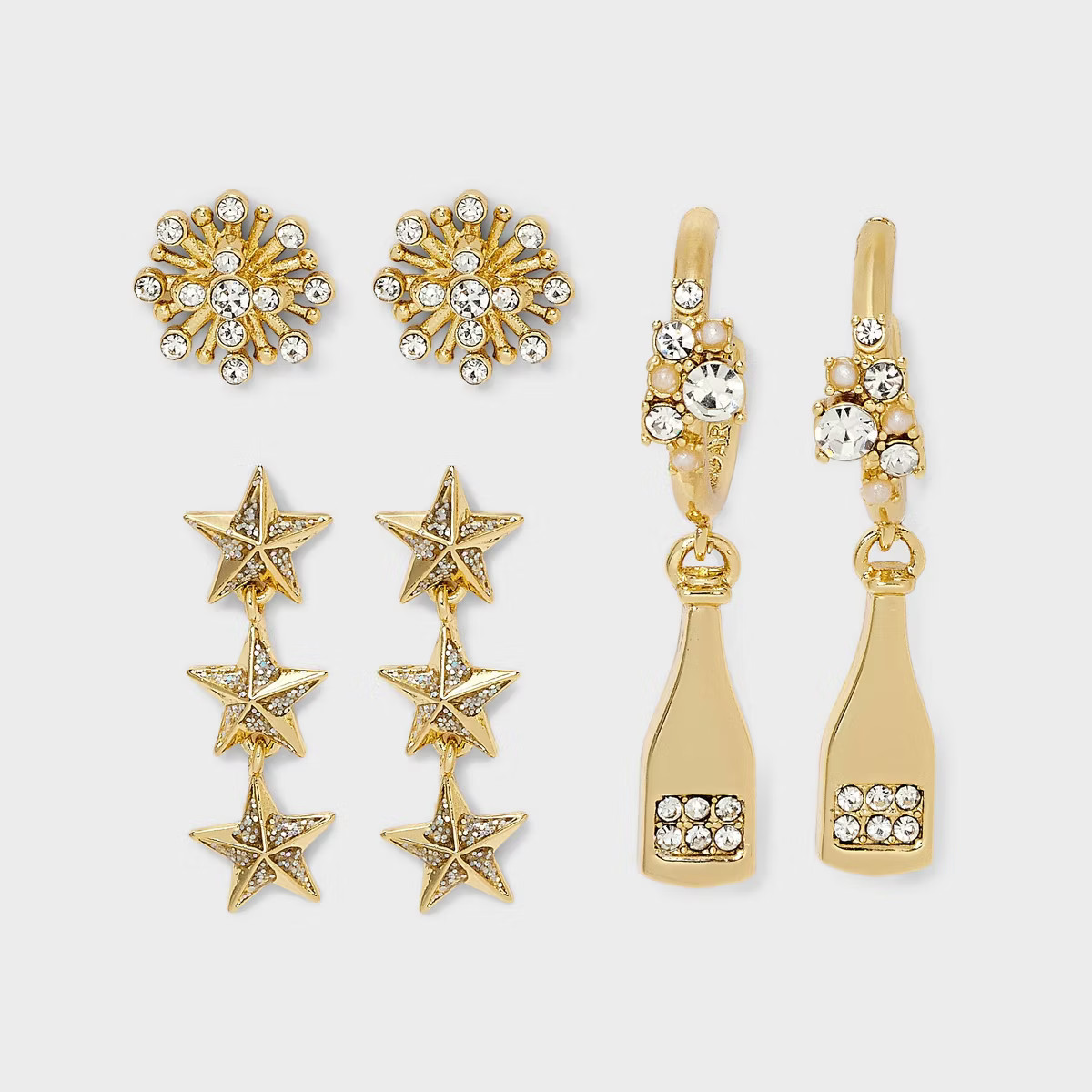 SUGARFIX by BaubleBar For the New Year Earring Set - Gold | Target