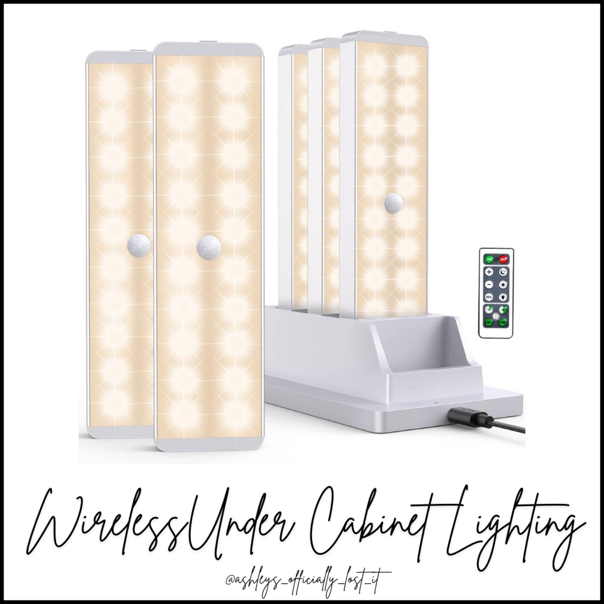 Wireless rechargeable under cabinet lighting with remote! 

#LTKHome #LTKSaleAlert