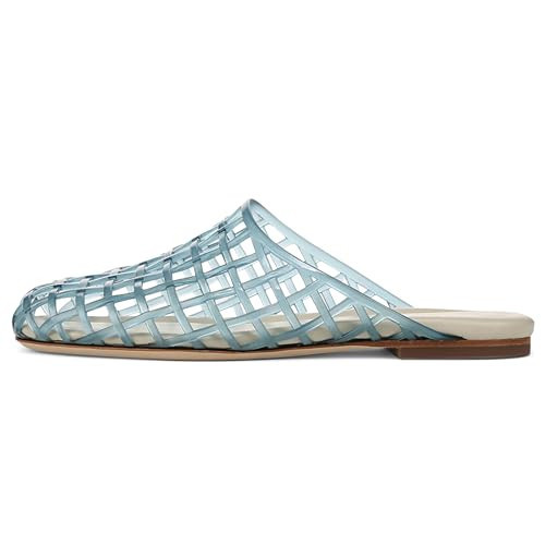 Molozoey Clear Jelly Shoes for Women Slip on Jelly Mesh Slides Comfortable Closed Toe Flats Sandals Summer Beach Slippers. | Amazon (US)