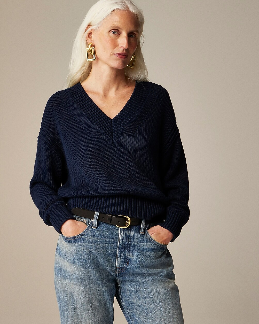 Relaxed V-neck sweater | J. Crew US