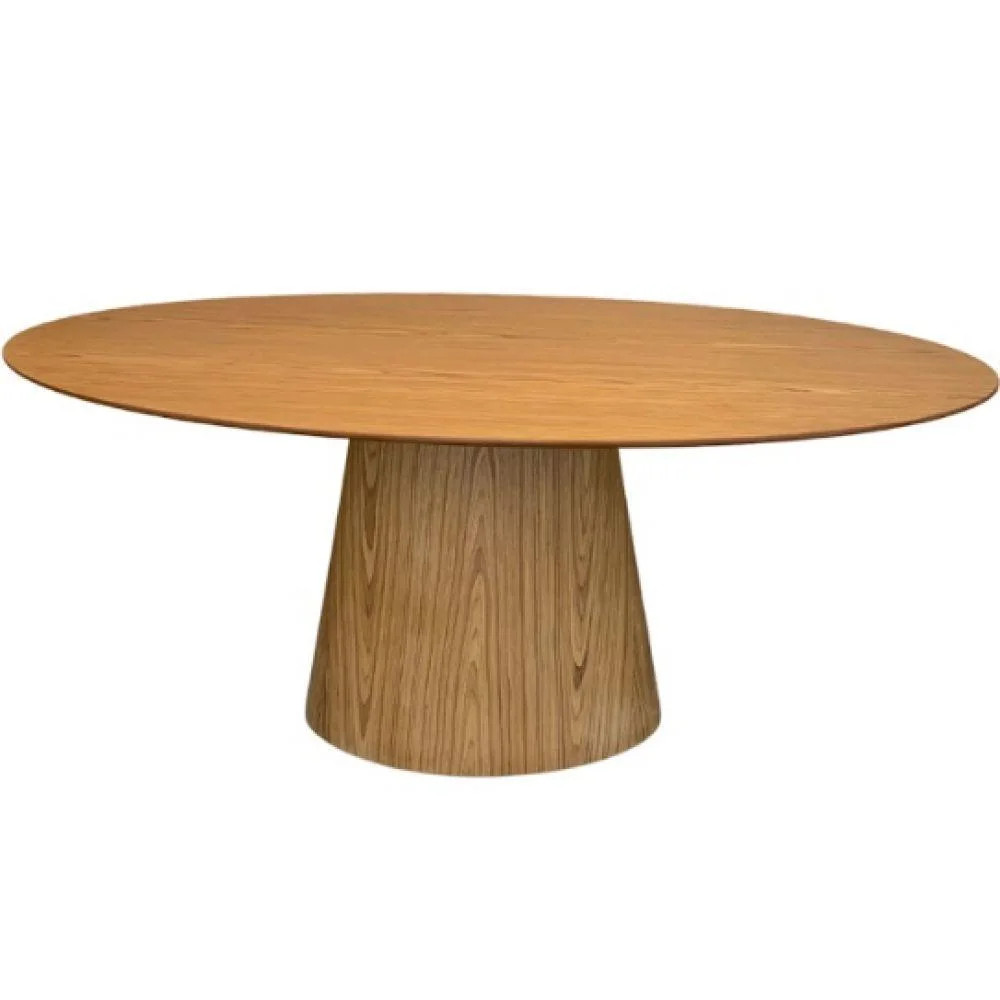 Mesa Jantar Cone Oval 120x80Cm Tampo Madeira Freijó Marrom - Camicado | Camicado (BR)