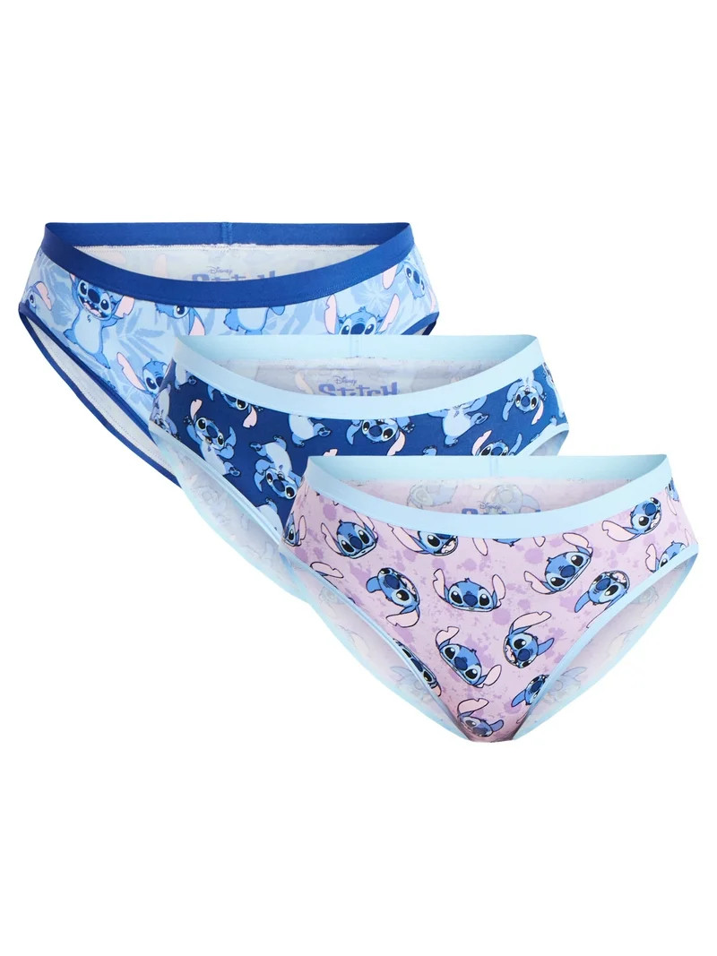 Disney Stitch Womens Hipster Panties, 3-Pack, Sizes S-XXL | Walmart (US)