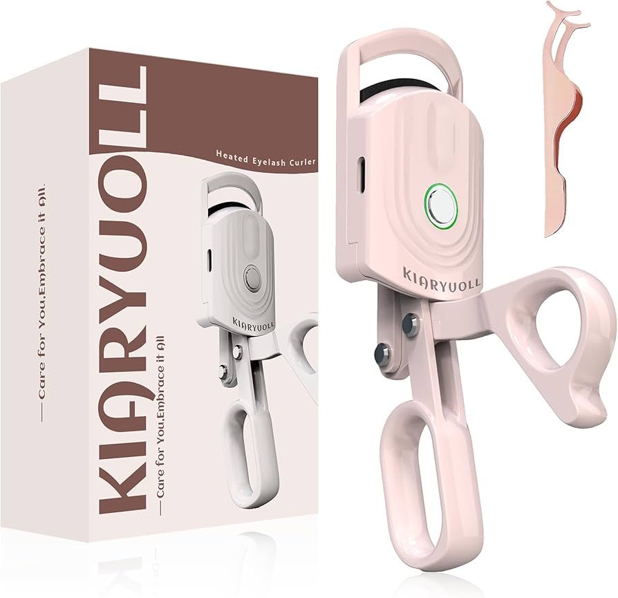 KIARYUOLL Heated Eyelash Curler Rechargeable Electric Hot Lash Therapy Lash Lifter Clamp for Prep... | Amazon (US)