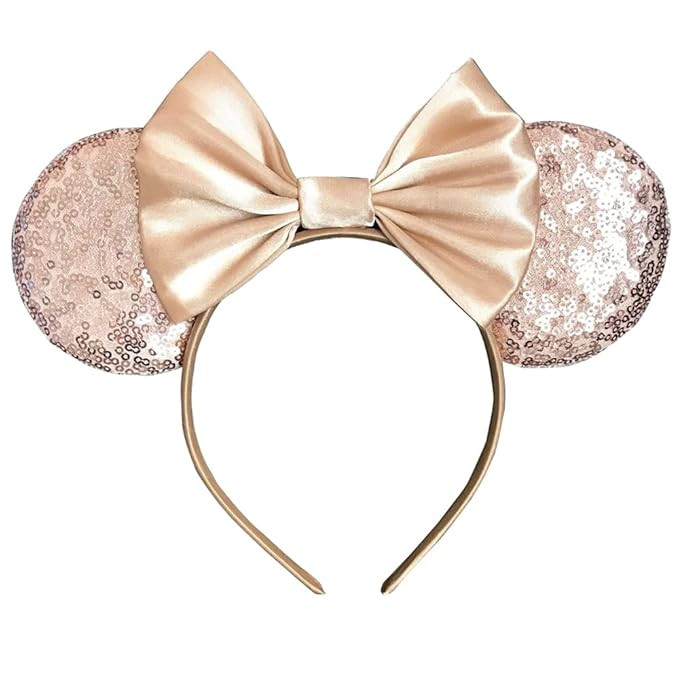 Foeran Mouse Ears Headbands, Sequin Mouse Ears Headband with Bow for Kids Adults Women, Accessori... | Amazon (US)