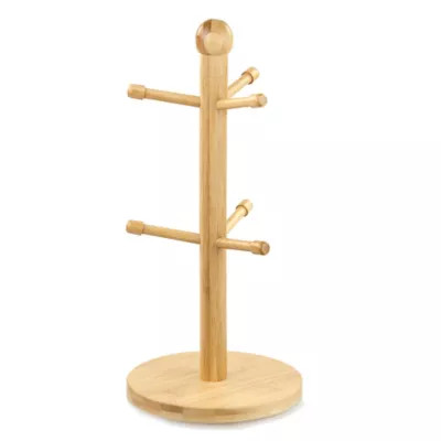 Home Basics® Bamboo Mug Tree | Bed Bath & Beyond
