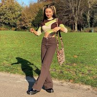 Y2K Brown Jeans - Baggy/Vintage High Waisted Womens Wide Leg Jeans | Etsy (US)