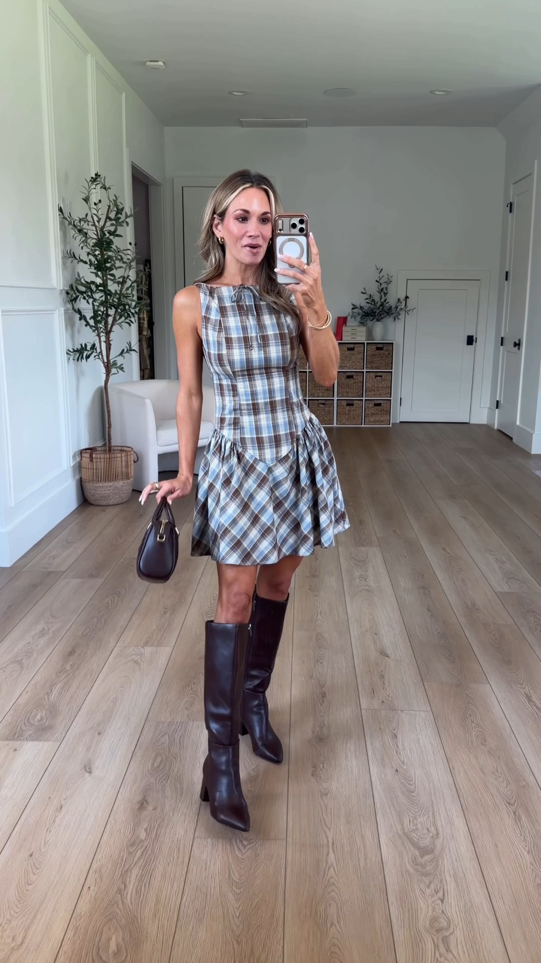 blue + brown are the colors this season! so obsessed with this mini dress from Target 🙌

#LTKootd #LTKSeasonal #LTKPetite