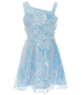 Big Girls Sleeveless Sequin-Embellished Fit & Flare Dress | Dillard's