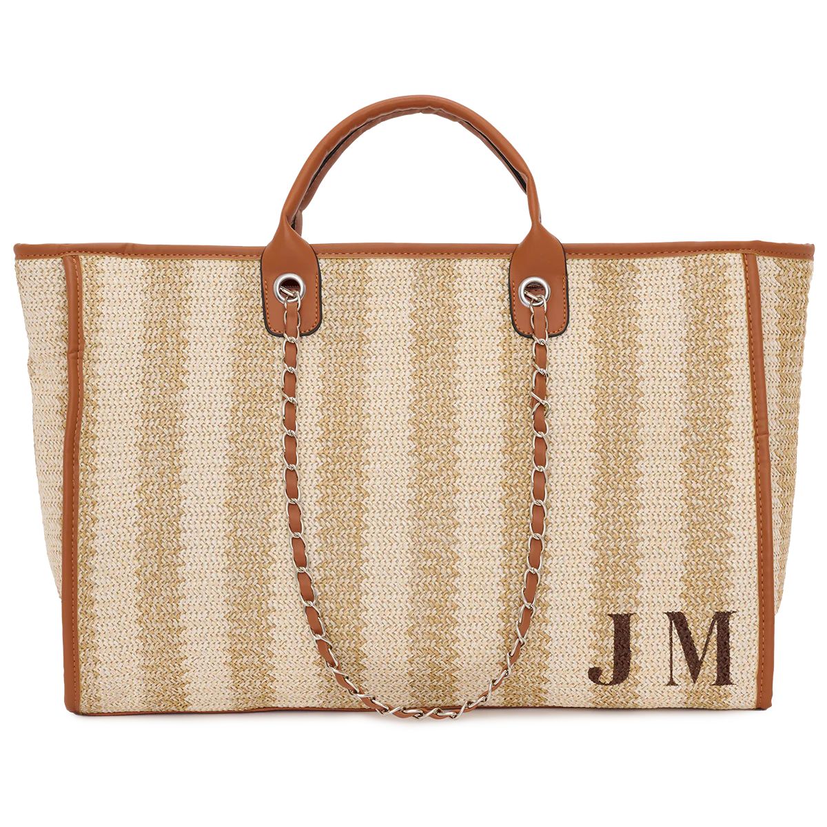 Lily & Bean Summer Cream Tote with Initials | Lily and Bean