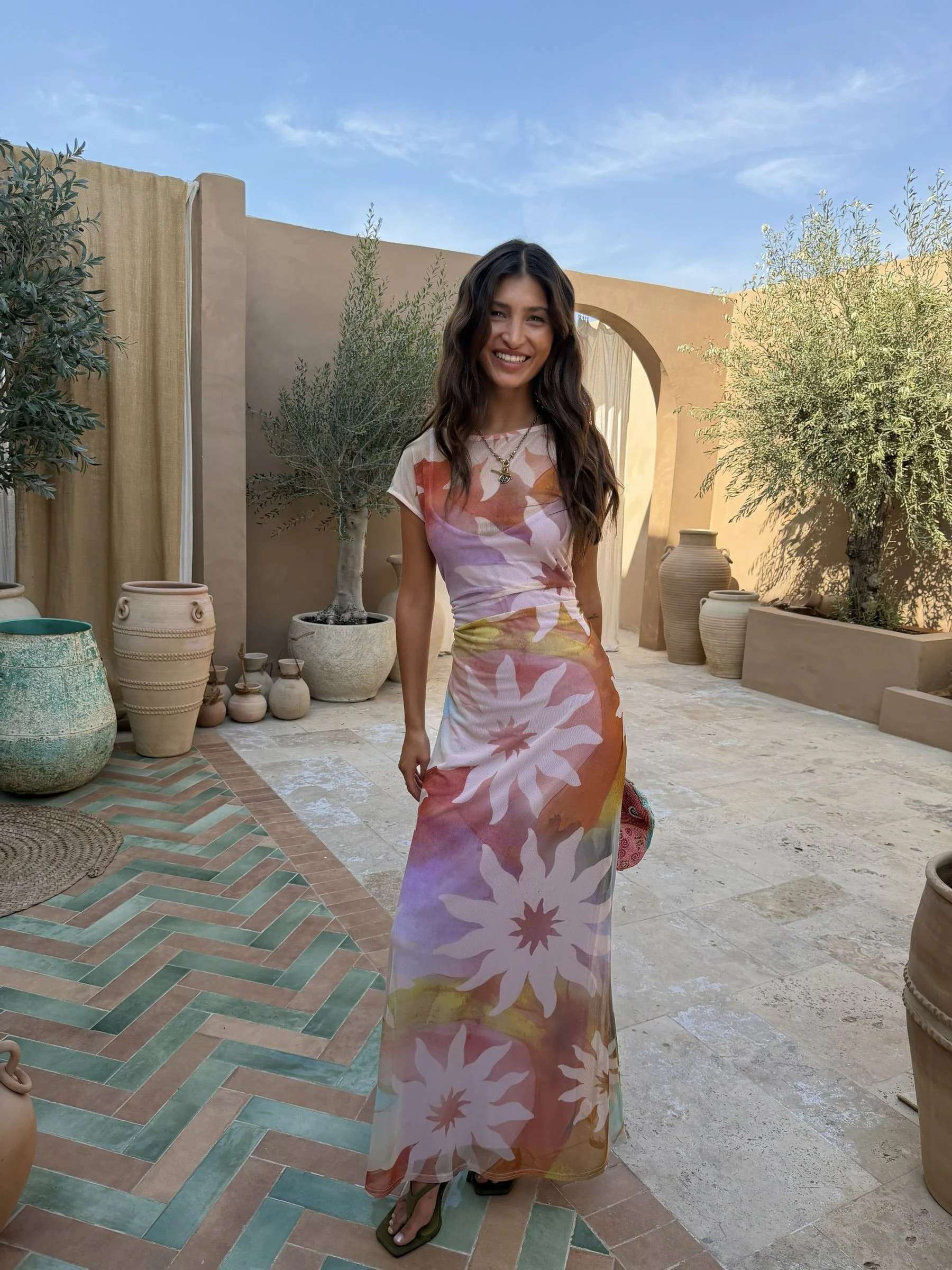 Never Fully Dressed Never Fully Dressed Pink Soleil Luna Mesh Dress | Next US