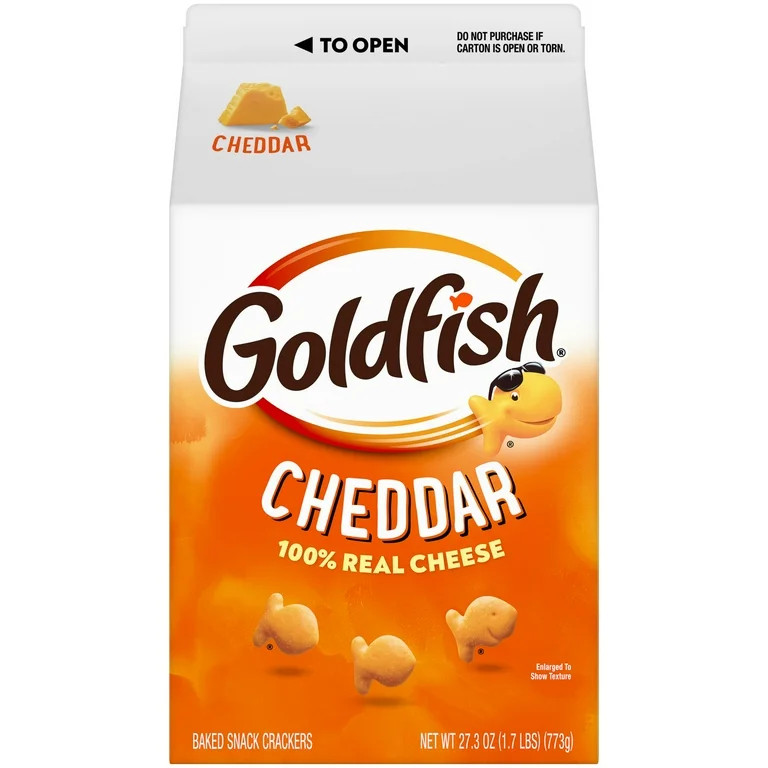 Goldfish Cheddar Cheese Crackers, 27.3 oz Carton - Walmart.com | Walmart (US)