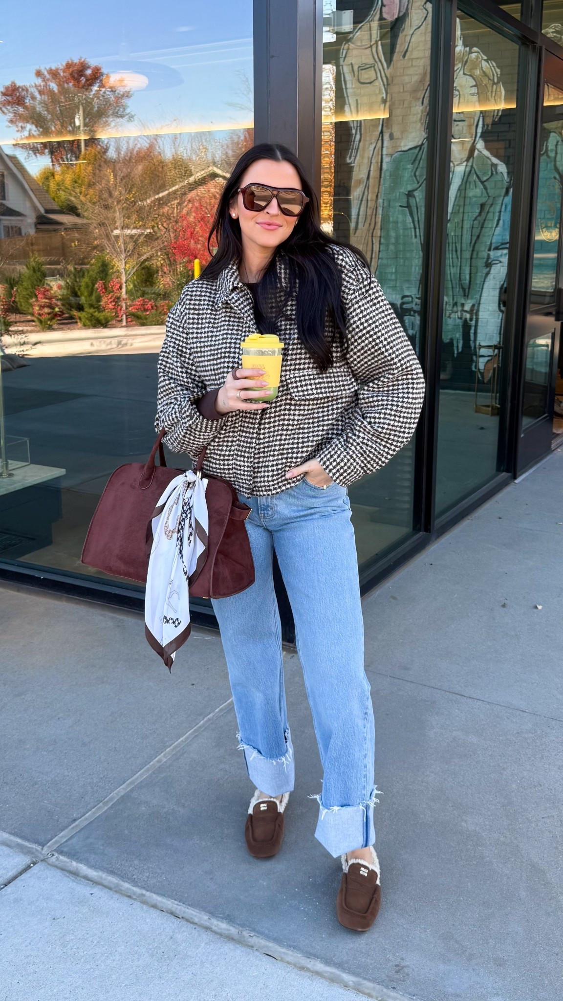 Target jacket, A&F jeans, Miu Miu loafers, Amazon bag + sunglasses 

#LTKSeasonal #LTKootd #LTKCyberWeek