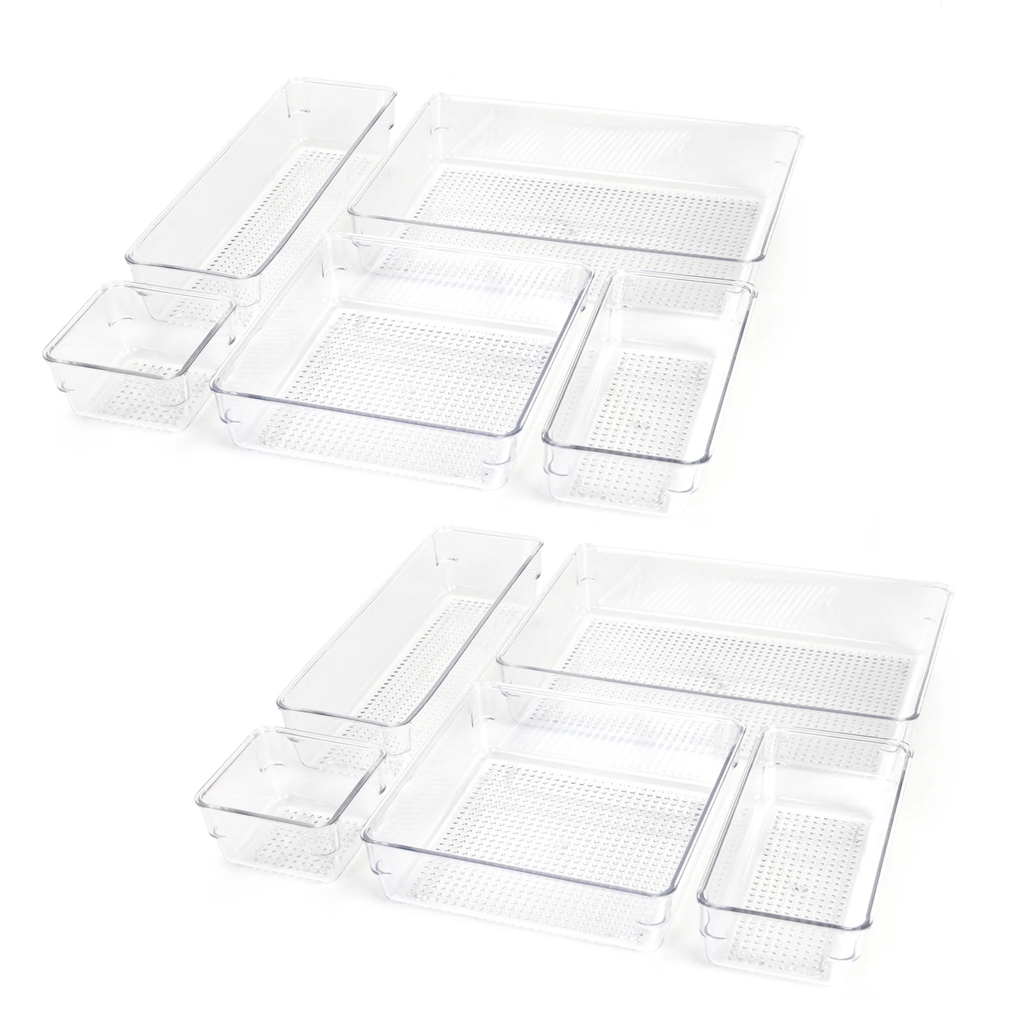 Mainstays 10-Piece Organizer Set Clear Plastic for Bathroom Storage | Walmart (US)