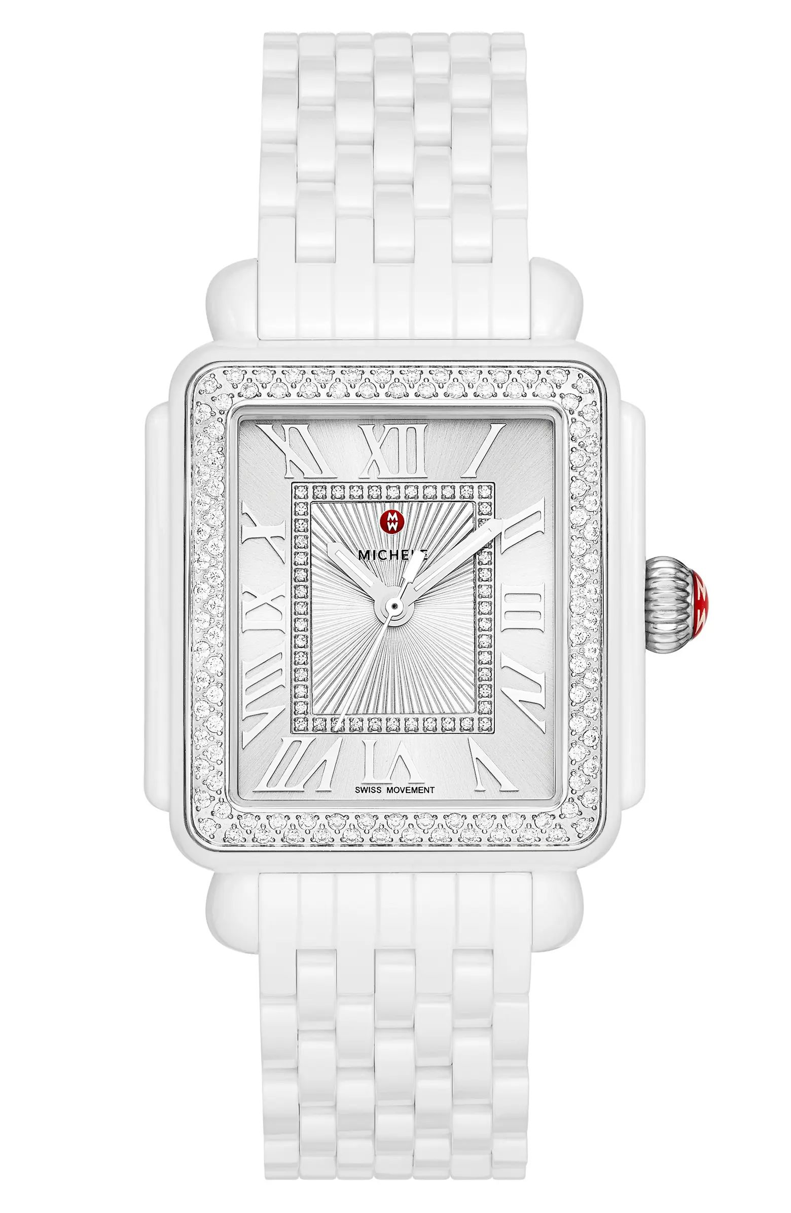 MICHELE Deco Madison Diamond Dial Watch & Head, 33mm | Nordstrom | Nordstrom