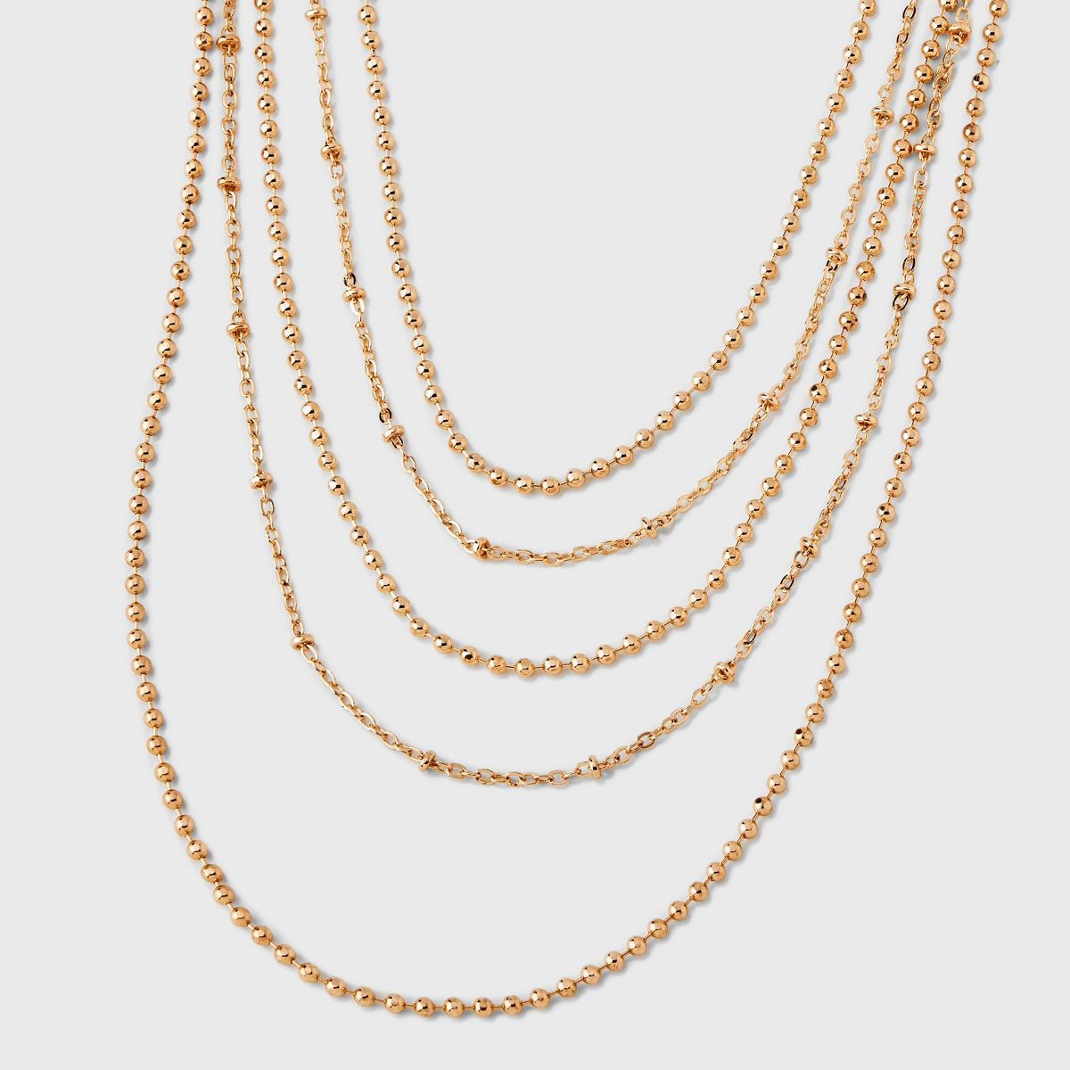 Ball Chain Multi-Strand Necklace - A New Day™ Gold | Target
