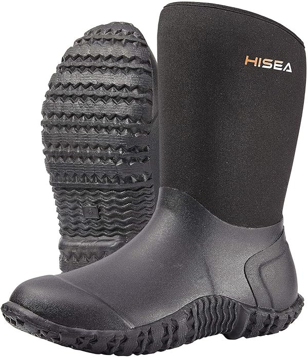 HISEA Women's Rubber Garden Boots Waterproof Insulated Yard Gardening Shoes Mid Height for Mud Wo... | Amazon (US)
