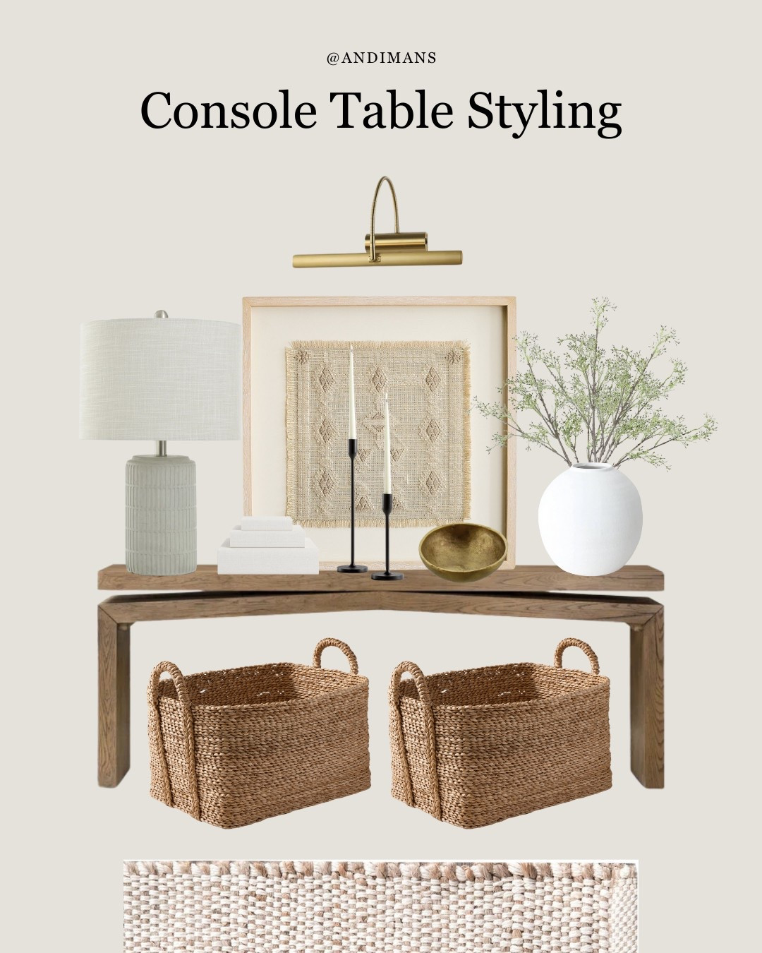 Earthy console table styling!

#LTKFindsUnder50 #LTKHome #LTKFindsUnder100