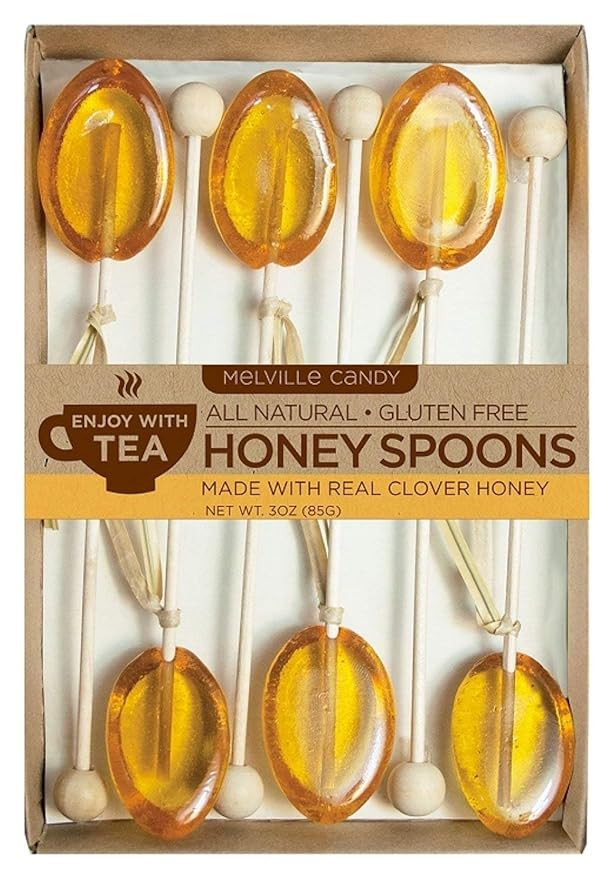 Melville Candy Honey Spoon Gift Set – Spoons & Lollipops on Wooden Ball Sticks – Gluten-Free,... | Amazon (US)
