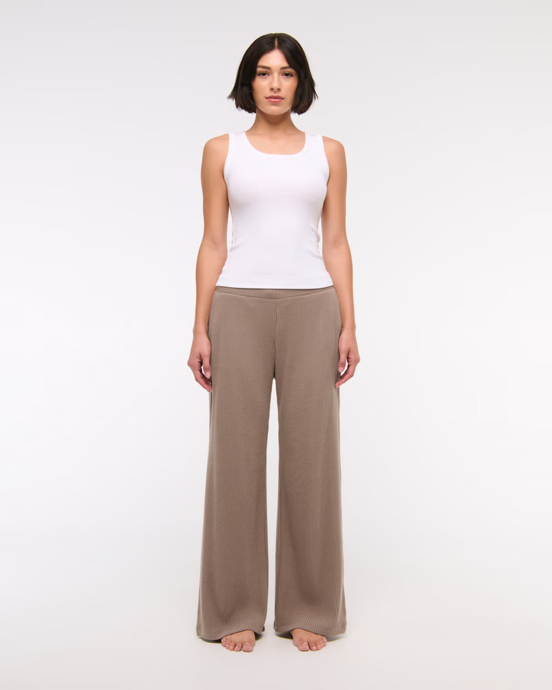 Brushed Rib Wide Leg Sweatpant | Abercrombie & Fitch (US)