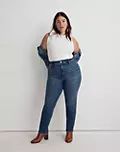 The Plus Perfect Vintage Straight Jean in Bright Indigo Wash: Instacozy Edition | Madewell